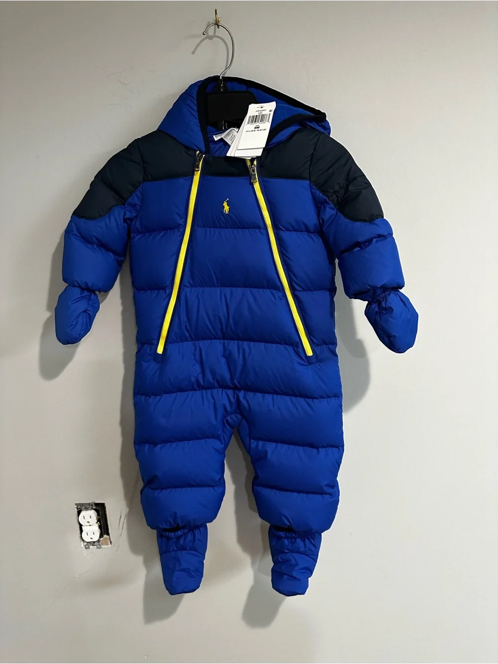 NWT Ralph Lauren Waterproof Down filled snowsuit bunting One-Piece. 9M